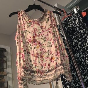 Cold shoulder sleeve blouse